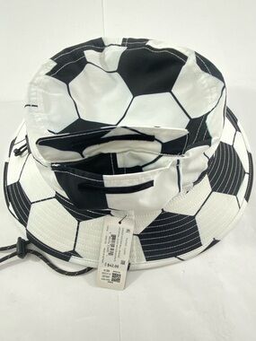 Adidas Climacool Unisex Soccer Ball Boonie Black & White Print Bucket Hat